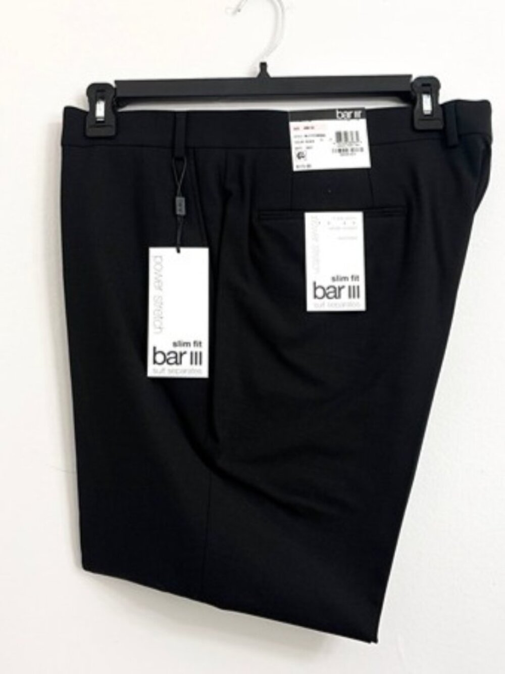 NWT Men's BAR III MACY'S Slim Fit Power Stretch 42W 32L Dress Pants Retail $175